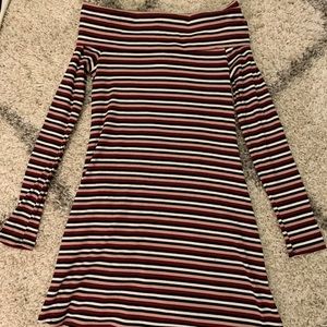 Striped off the shoulder dress